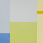 Lemon Sea, 1999, oil, enamel, sand on wood panel, 22 x 28 in
