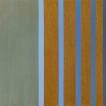 Bend, 2005, oil enamel and varnish on mahogany panel, 22 x 28 in