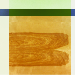 Kernel, 2006, oil enamel, varnish, and sand on birch panel, 48 x 60 in