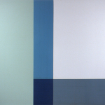 Dreaming of the Cool, 2001, oil enamel, and sand on canvas, 48 x 60 in
