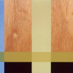 Torso, 2003, oil enamel, varnish and sand on wood panel, 9 x 12 in