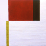 Untitled, 1998, oil, enamel, and sand on canvas, 11 x 14 in