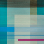Rain Dance, 2014, pigmented oil polyurethane on birch panel, 36 x 42 in